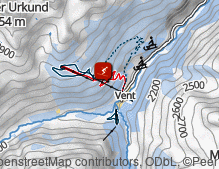 Map: Skigebiet Bergbahnen Vent - Oetztal / Area sciistica Bergbahnen Vent - Oetztal