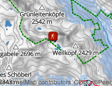 Map: Wanderung zu den Neualplseen