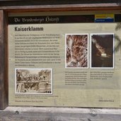 infotafel kaiserklamm holzdrift