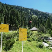 weg zillertal wegweiser bei zamsergrund dornauberg