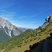 weg von sennjoch zum kreuzhoch