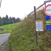 beginn forststrasse mtb route und weg nr