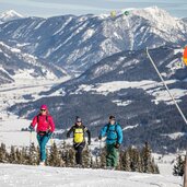 Pistengehen im Skitourenpark von Ski Star