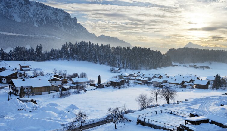 Kaiserwinkl Urlaub Winterlandschaft Rettenschoess Winter