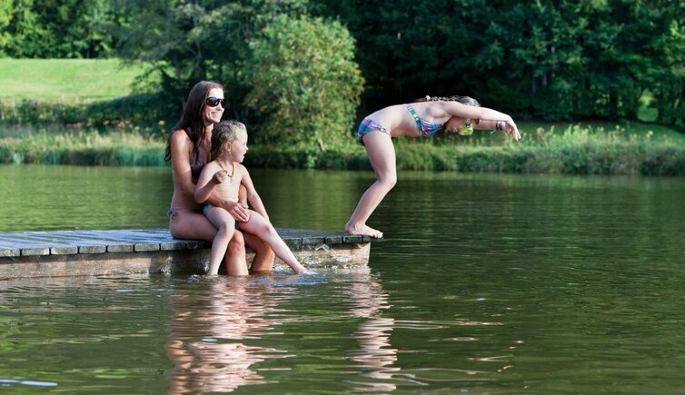 sprung in den lauchsee